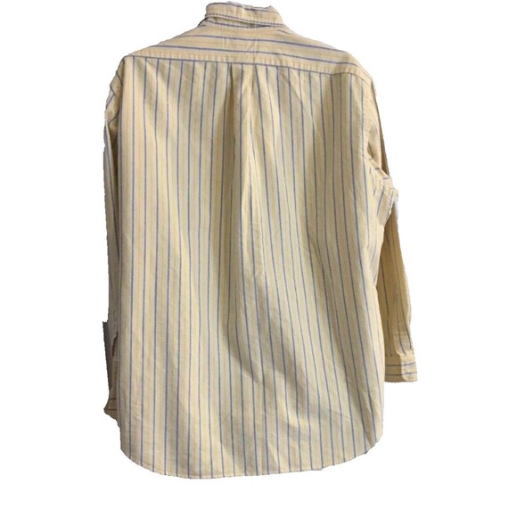 VTG RALPH LAUREN Classic FIT Button Up Shirt Sz 17.5 Large Yellow Striped Preppy - Picture 8 of 9